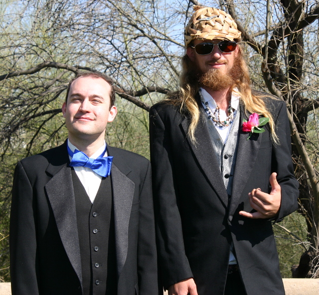 Groom Thad and Best Man Hannibal